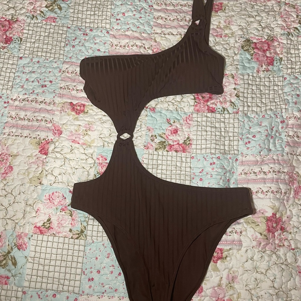 Brown womens One Piece Swimsuit